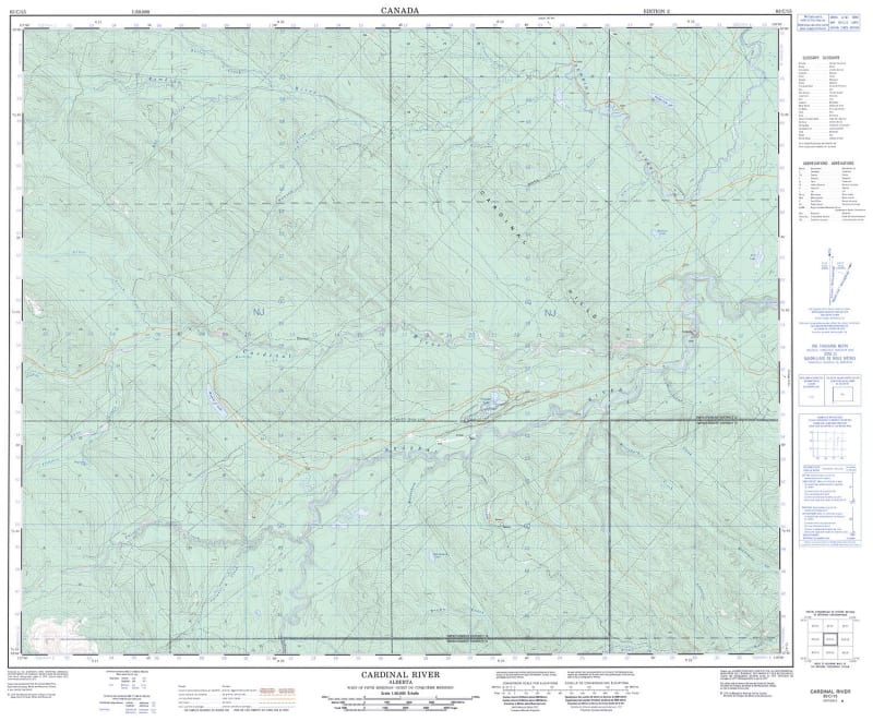 083C15 - CARDINAL RIVER - Topographic Map
