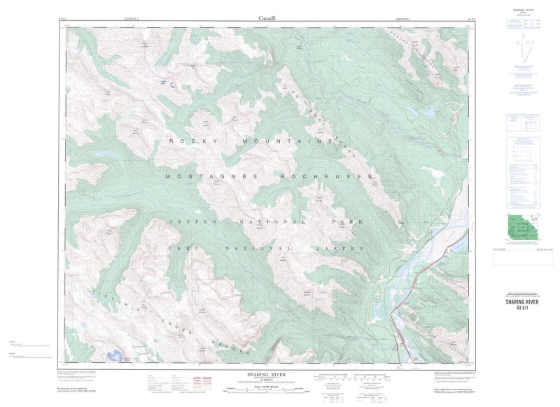 083E01 - SNARING RIVER - Topographic Map