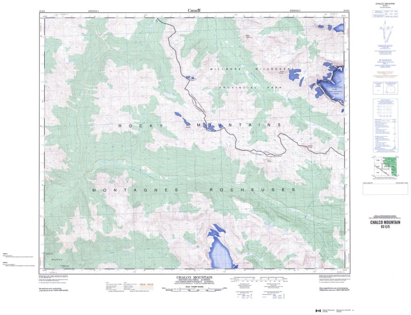 083E05 - CHALCO MOUNTAIN - Topographic Map