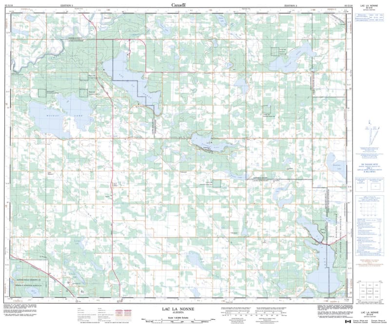 083G16 - LAC LA NONNE - Topographic Map