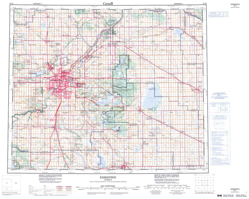 083H - EDMONTON - Topographic Map
