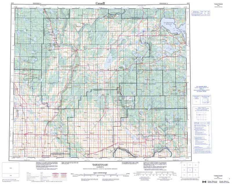 083I - TAWATINAW - Topographic Map