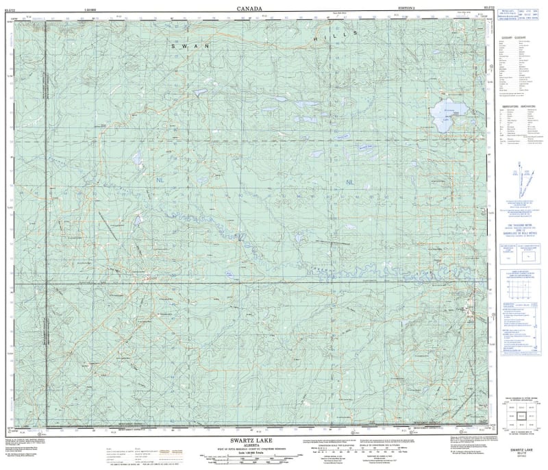 083J12 - SWARTZ LAKE - Topographic Map