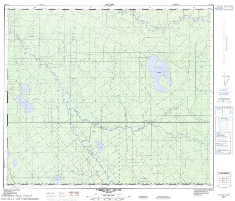 083K10 - ATIKKAMEK CREEK - Topographic Map