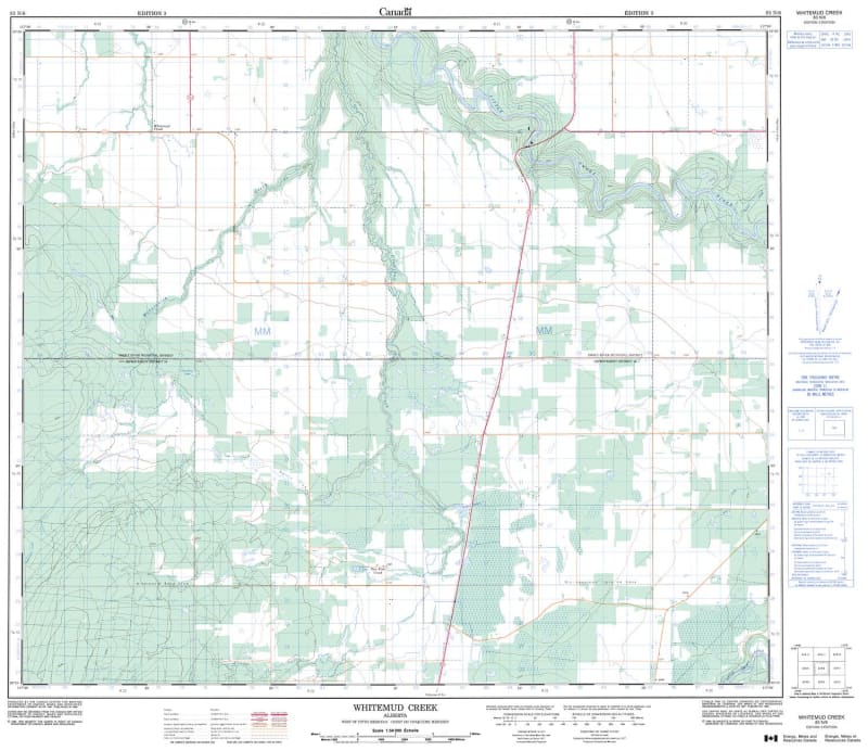 083N06 - WHITEMUD CREEK - Topographic Map