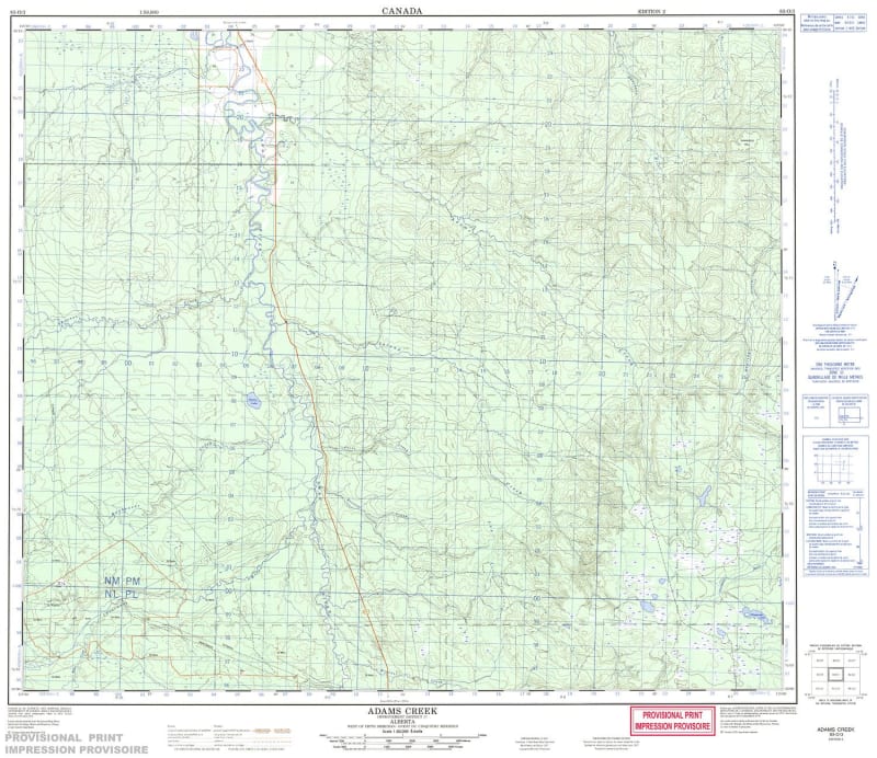 083O03 - ADAMS CREEK - Topographic Map