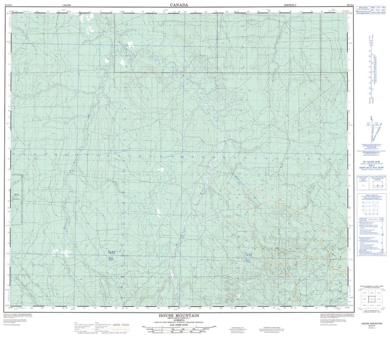 083O04 - HOUSE MOUNTAIN - Topographic Map