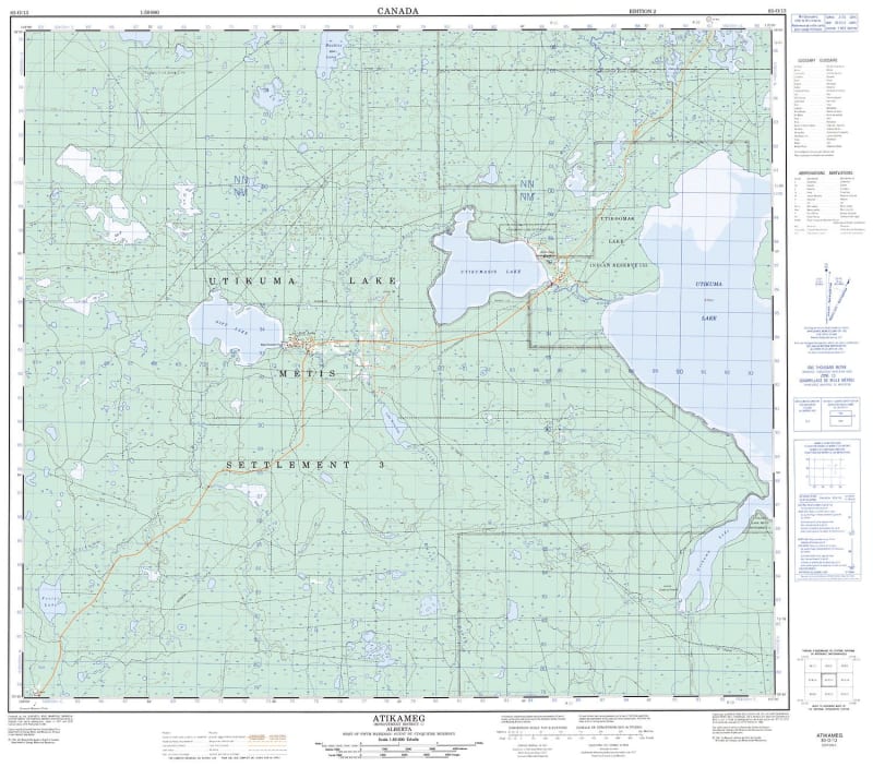 083O13 - ATIKAMEG - Topographic Map