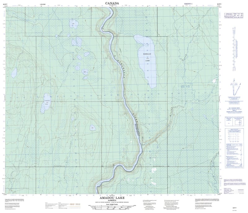 083P07 - AMADOU LAKE - Topographic Map