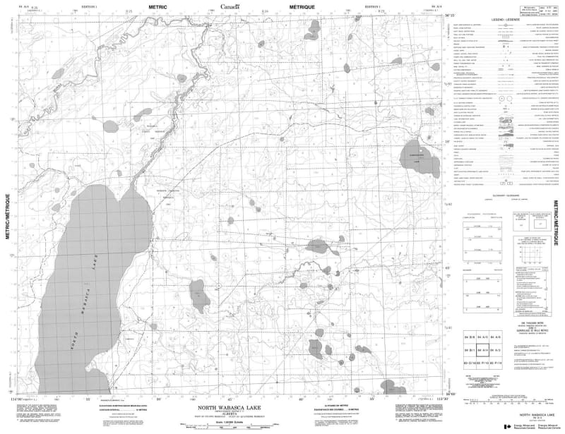 084A04 - NORTH WABASCA LAKE - Topographic Map