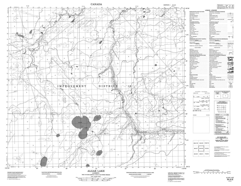 084A08 - ALGAR LAKE - Topographic Map
