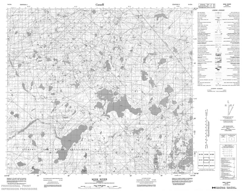 084B04 - MINK RIVER - Topographic Map