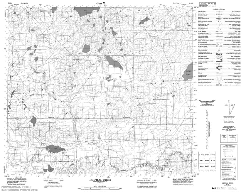 084B08 - HOSPITAL CREEK - Topographic Map