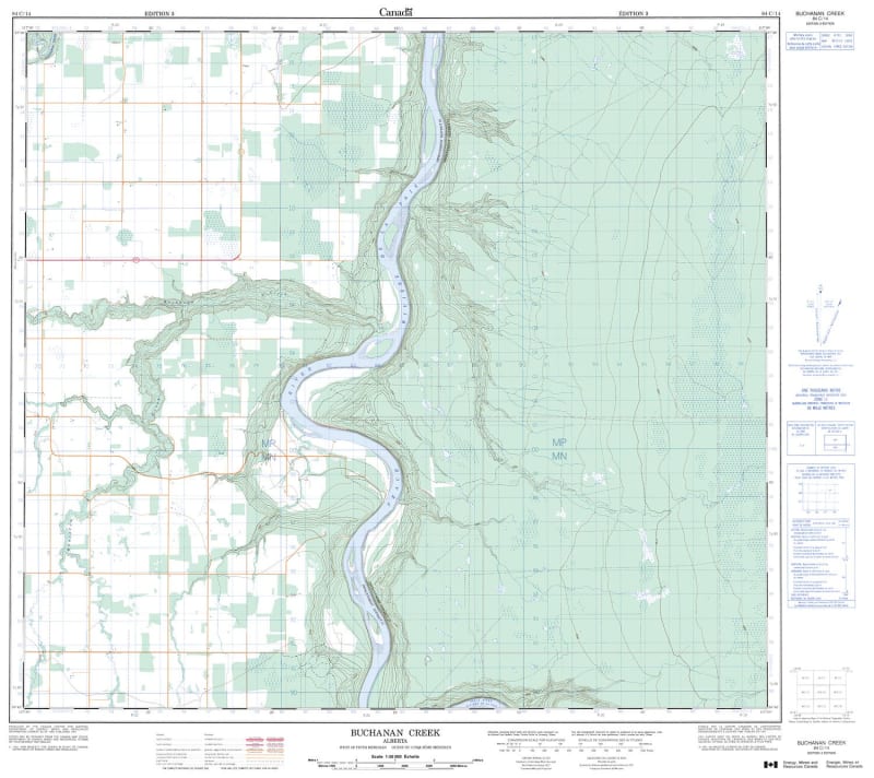 084C14 - BUCHANAN CREEK - Topographic Map