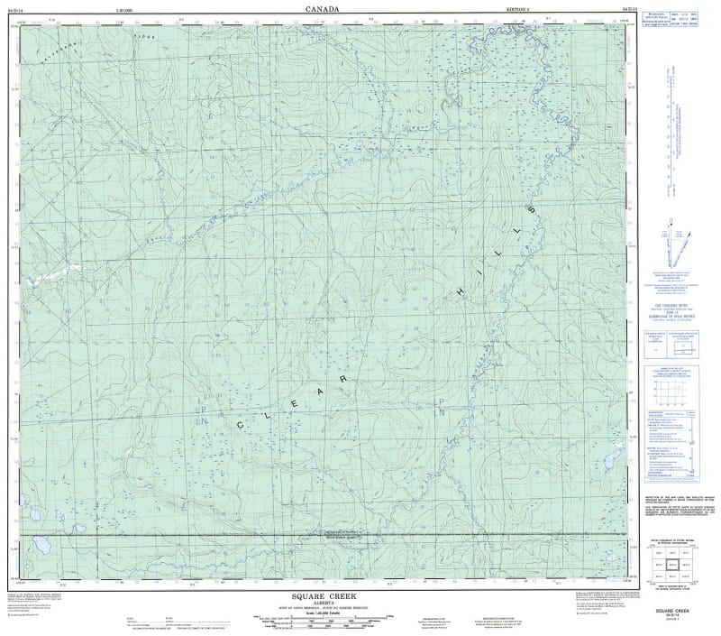 084D14 - SQUARE CREEK - Topographic Map