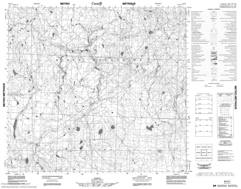 084G01 - NO TITLE - Topographic Map