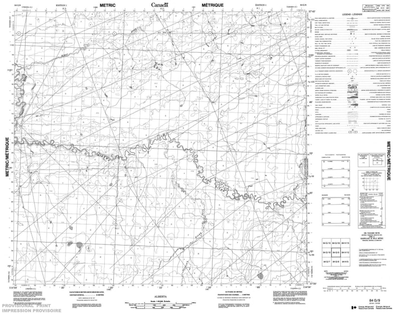 084G09 - SPUTINA RIVER - Topographic Map