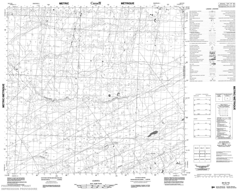 084G16 - NO TITLE - Topographic Map