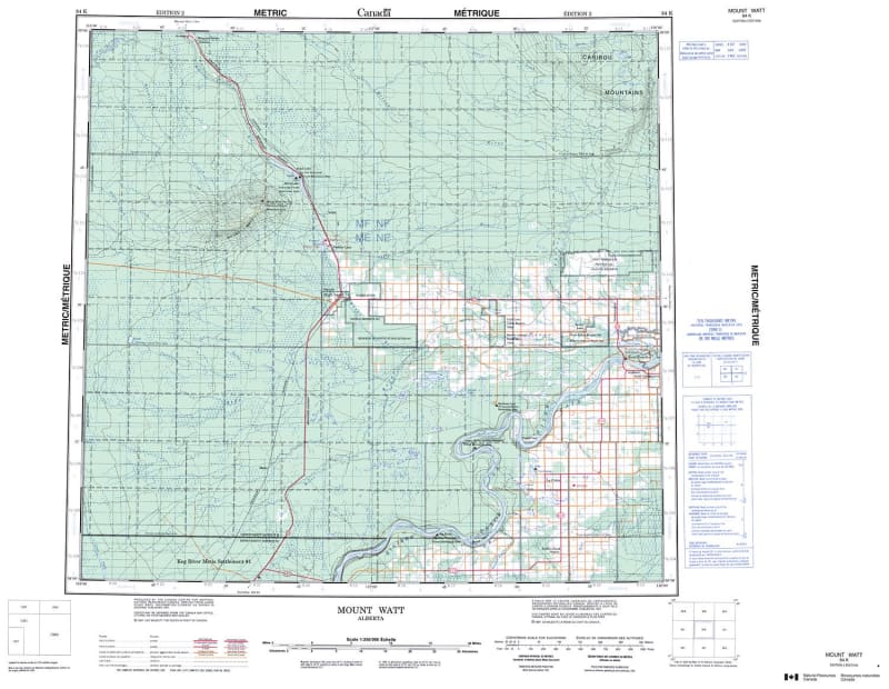 084K - MOUNT WATT - Topographic Map