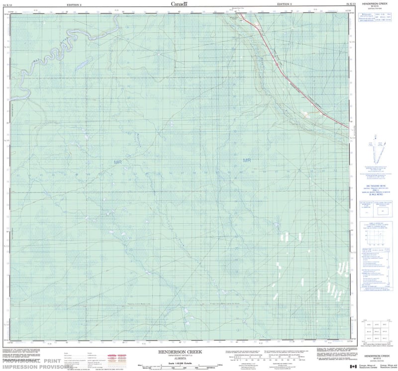 084K13 - HENDERSON CREEK - Topographic Map