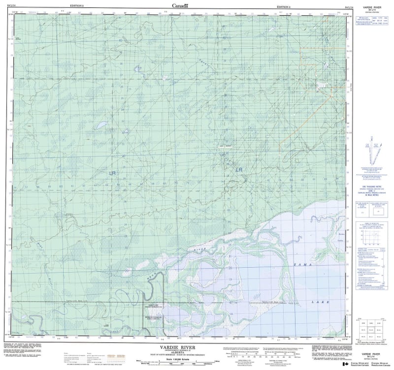 084L14 - VARDIE RIVER - Topographic Map