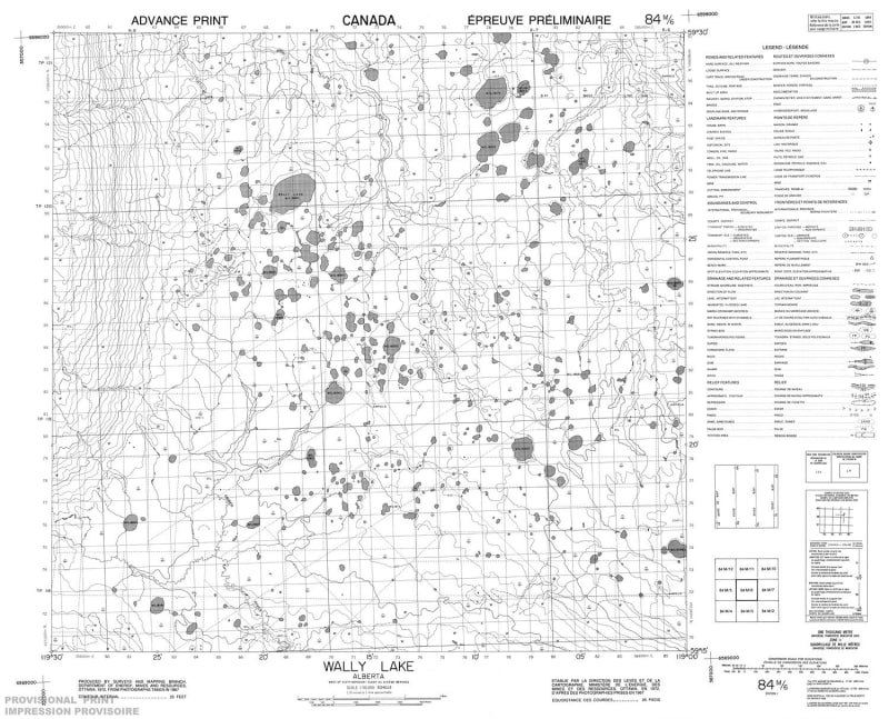 084M06 - WALLY LAKE - Topographic Map