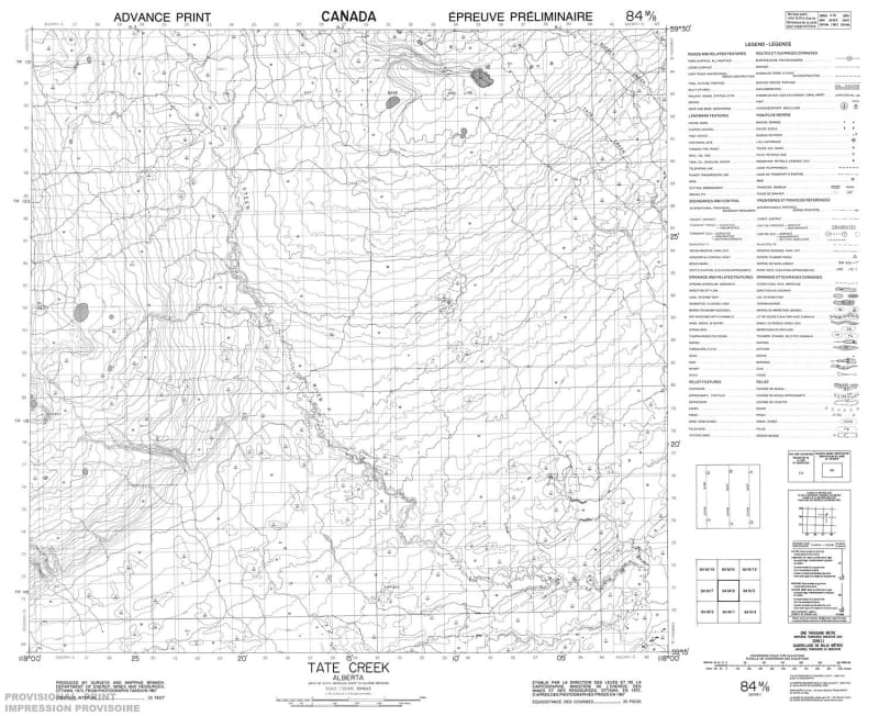 084M08 - TATE CREEK - Topographic Map