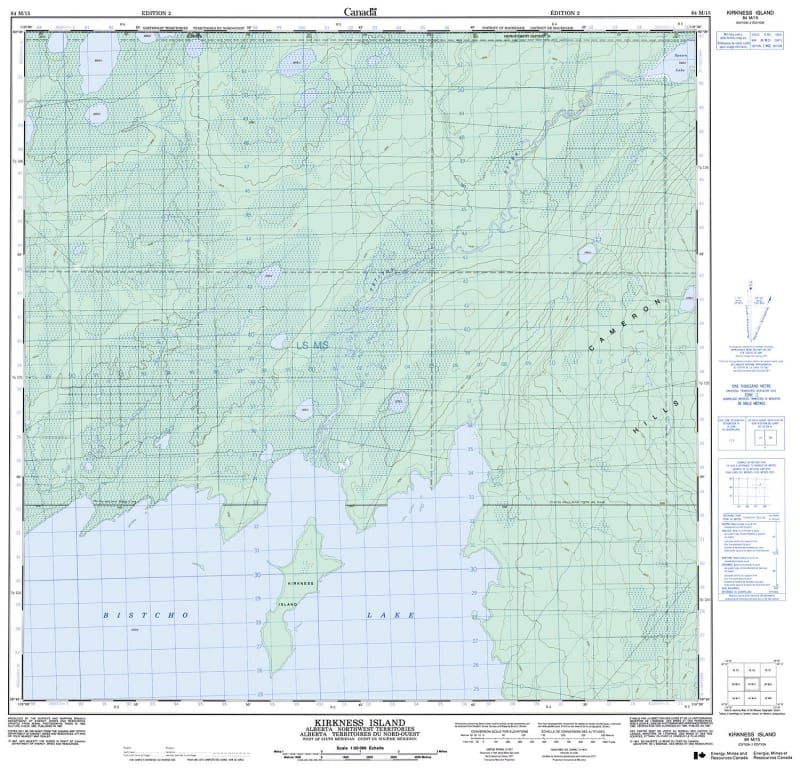 084M15 - KIRKNESS ISLAND - Topographic Map