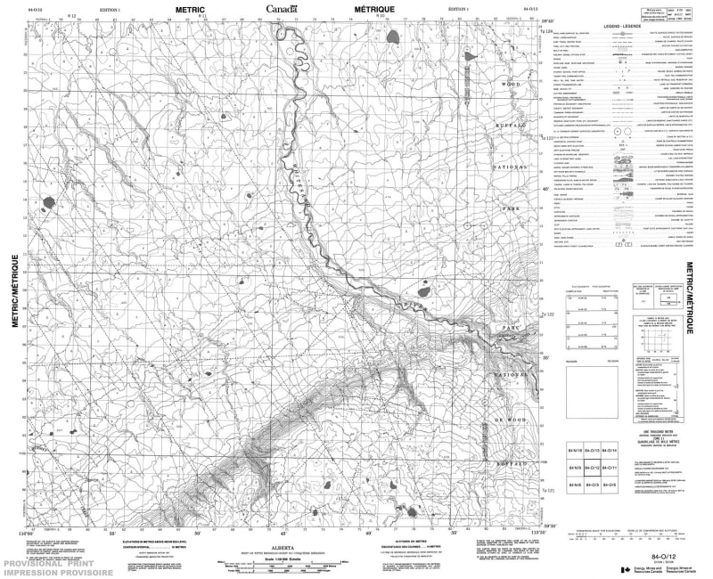 084O12 - NO TITLE - Topographic Map