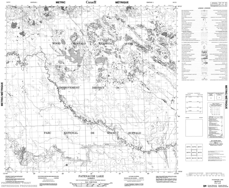084P03 - PATENAUDE LAKE - Topographic Map