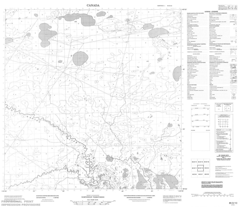 085D10 - NO TITLE - Topographic Map