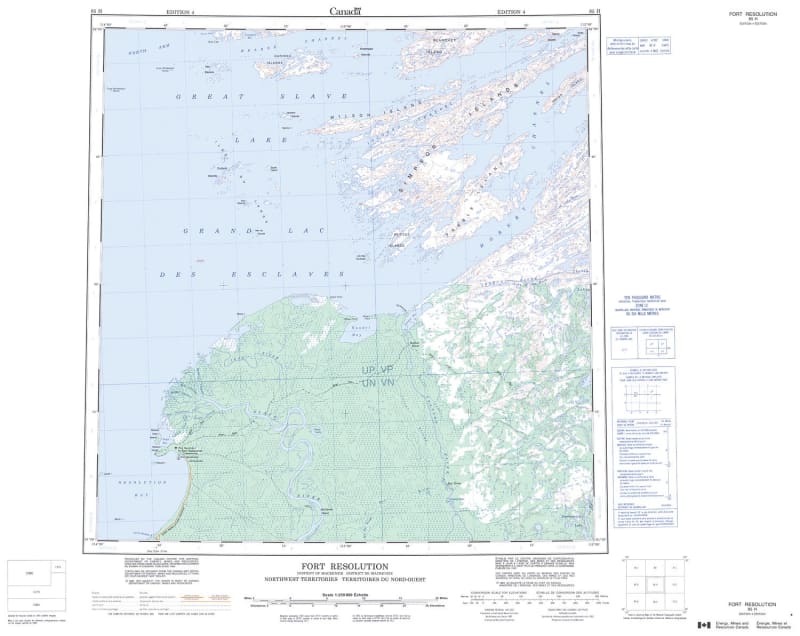 085H - FORT RESOLUTION - Topographic Map