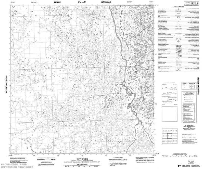 085H02 - RAT RIVER - Topographic Map