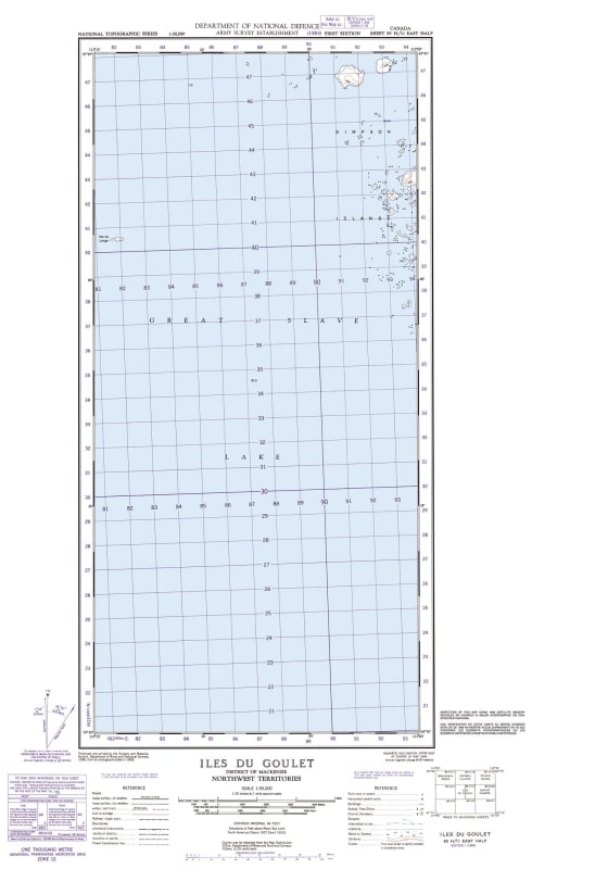085H11E - ILES DU GOULET - Topographic Map
