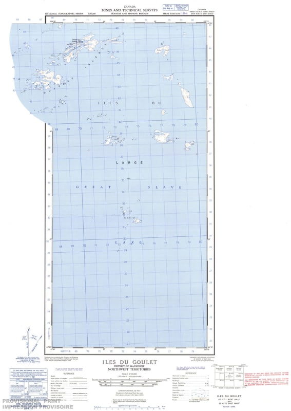 085H11W - ILES DU GOULET - Topographic Map