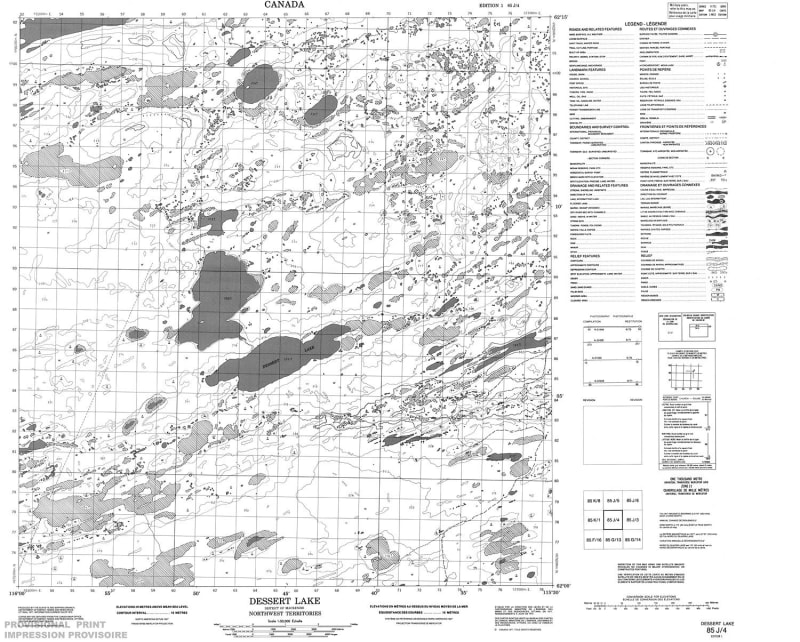 085J04 - DESSERT LAKE - Topographic Map