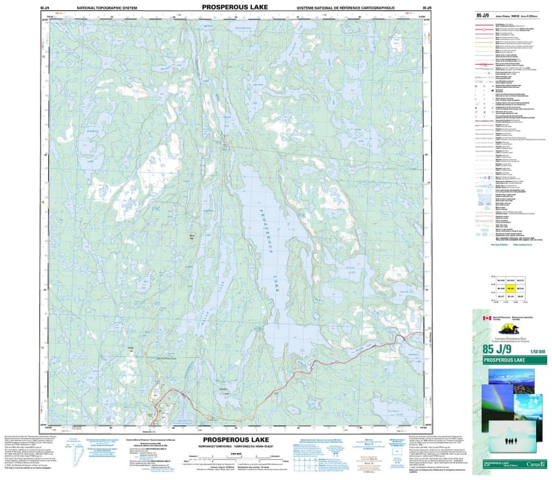 085J09 - PROSPEROUS LAKE - Topographic Map