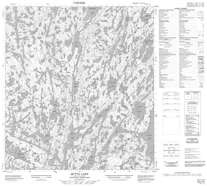 085J16 - QUYTA LAKE - Topographic Map