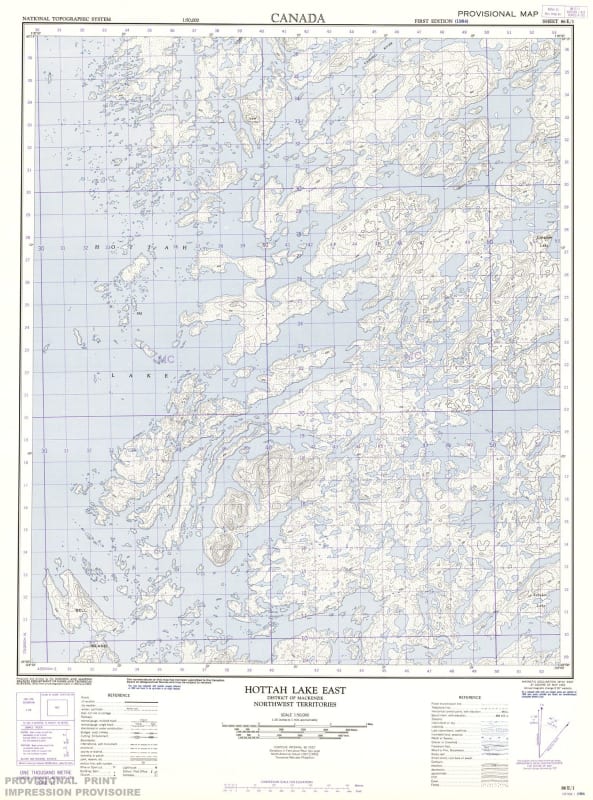 086E01 - HOTTAH LAKE EAST - Topographic Map