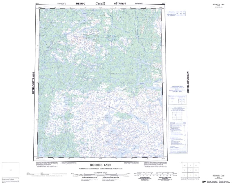 086G - REDROCK LAKE - Topographic Map