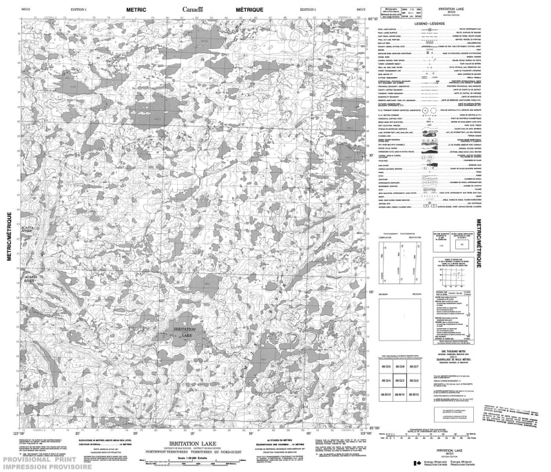 086G03 - IRRITATION LAKE - Topographic Map