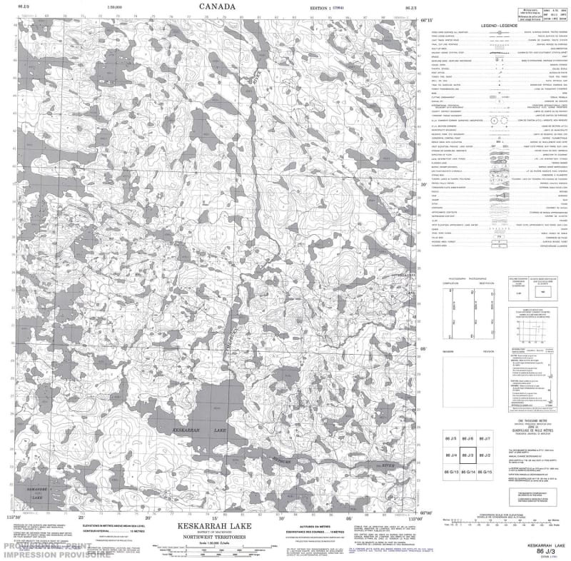 086J03 - KESKARRAH LAKE - Topographic Map
