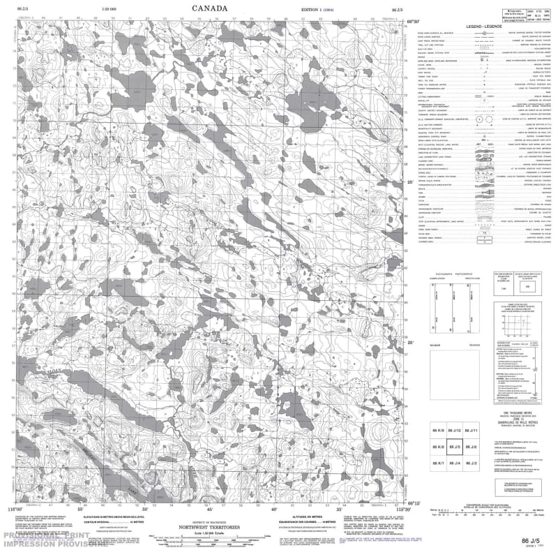 086J05 - BELLEAU LAKE - Topographic Map