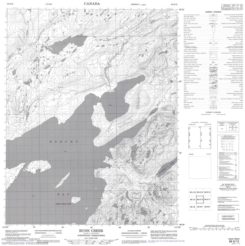 086K12 - BUNN CREEK - Topographic Map