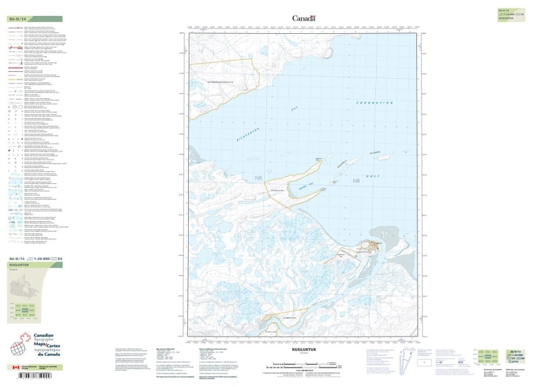 086O14 - KUGLUKTUK - Topographic Map