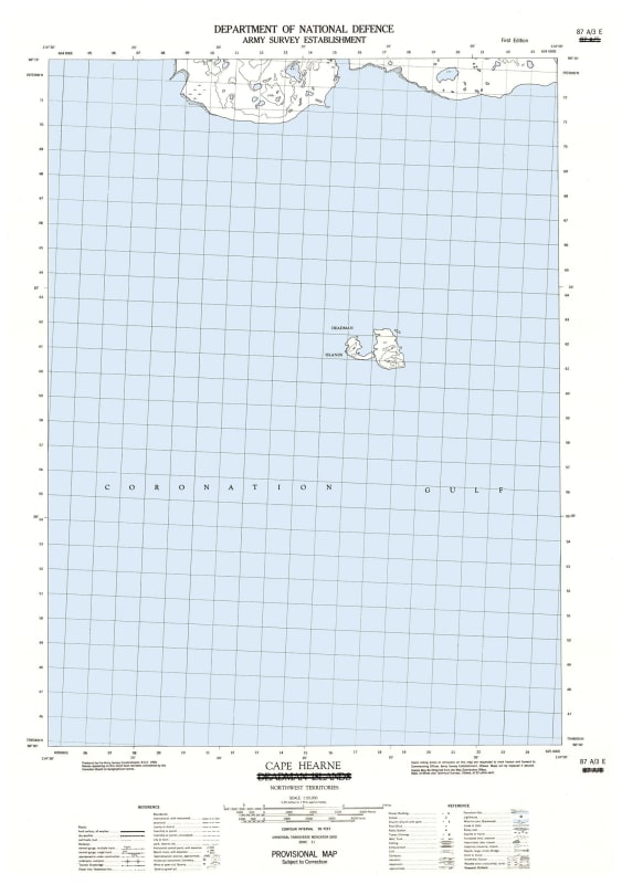 087A03E - CAPE HEARNE - Topographic Map