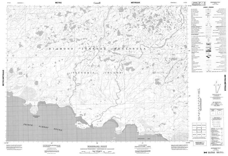 087E09 - WOODWARD POINT - Topographic Map