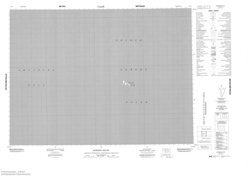 087F07 - HORIZON ISLETS - Topographic Map