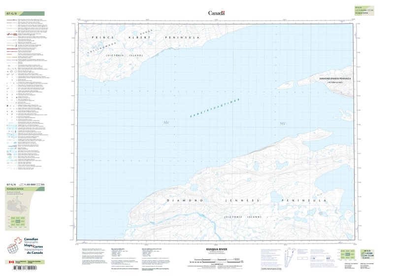 087G08 - KUUJJUA RIVER - Topographic Map