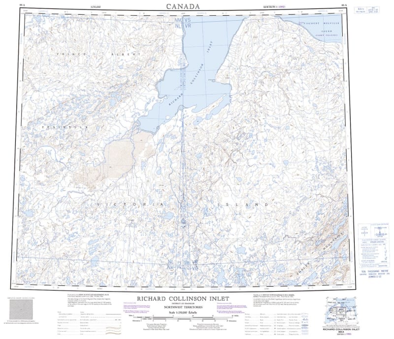 088A - RICHARD COLLINSON INLET - Topographic Map